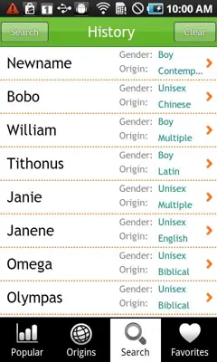 Baby Names android App screenshot 1