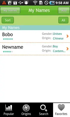 Baby Names android App screenshot 2